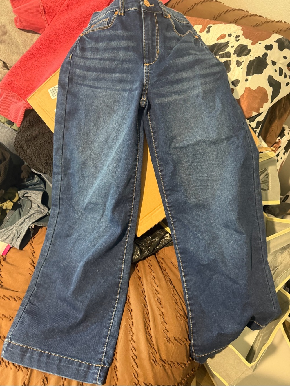 High-Rise Wide-Leg kids jordache Jeans - Dark Blue